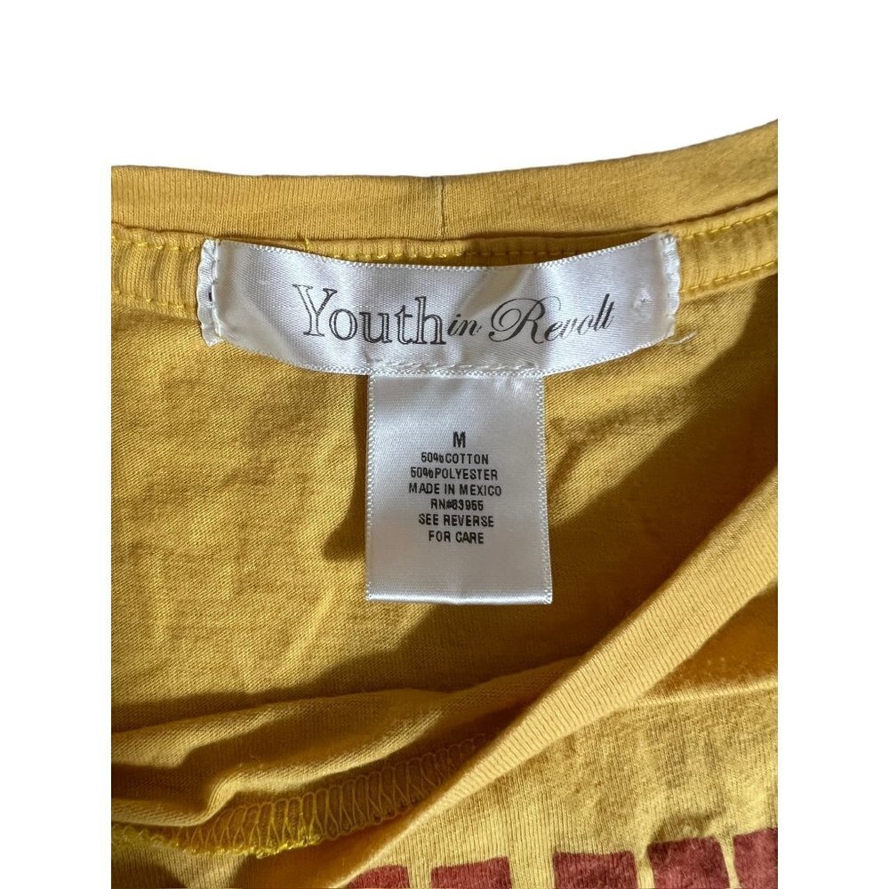 Youth In Revolt Women's Yellow Crop Top - Picture 3 of 5